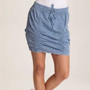 XCVI MARLEY RUCHED SPORTY CARGO MINI SKIRT Pacific Pigment sz Large NWT